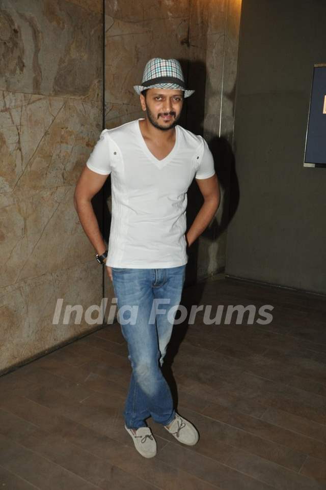 Riteish Deshmukh at the Screening of Lay Bhari at Lightbox