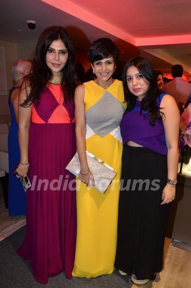 Nisha Jamwal poses with Mandira Bedi and Veda Raheja at the High-Tea Media