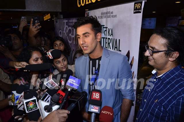 Ranbir Kapoor addresses the media at the Short Film Festival