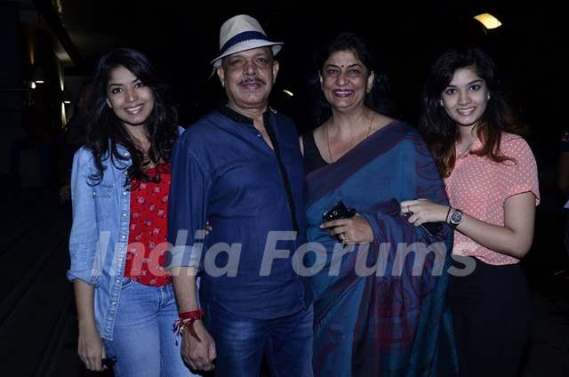 Govind Namdeo was snapped with family at the Special Screening of Singham Returns