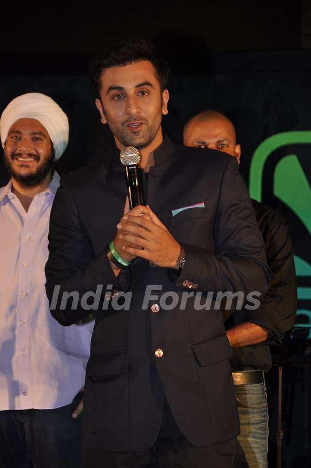 Ranbir Kapoor at the Success Bash of Saavn Mobile App