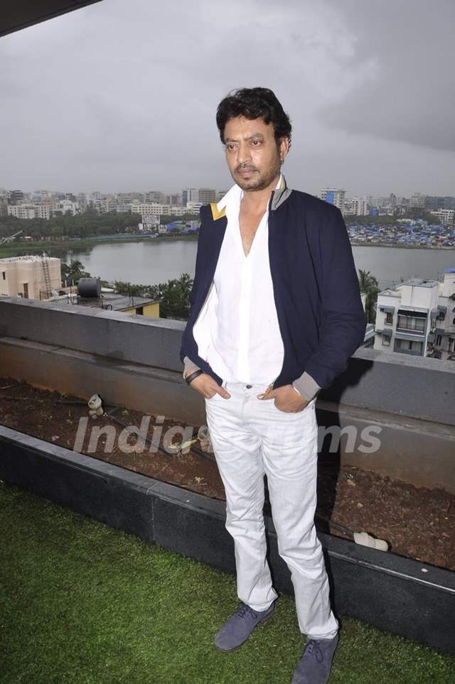 Irrfan Khan poses for the media at the Launch of Vashu Bhagnani's New Film