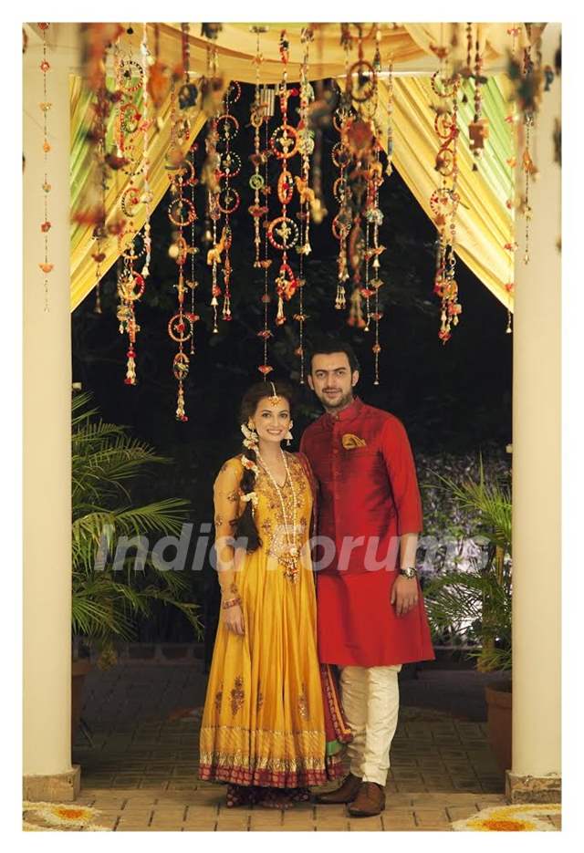 Dia Mirza and Sahil Sangha's Mehendi Ceremony held in Delhi on 16th October, 2014