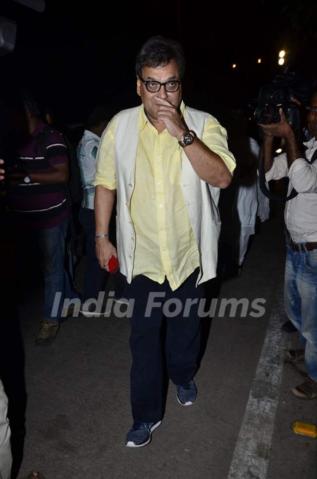 Subhash Ghai was snapped at the Prayer Meet of Ravi Chopra