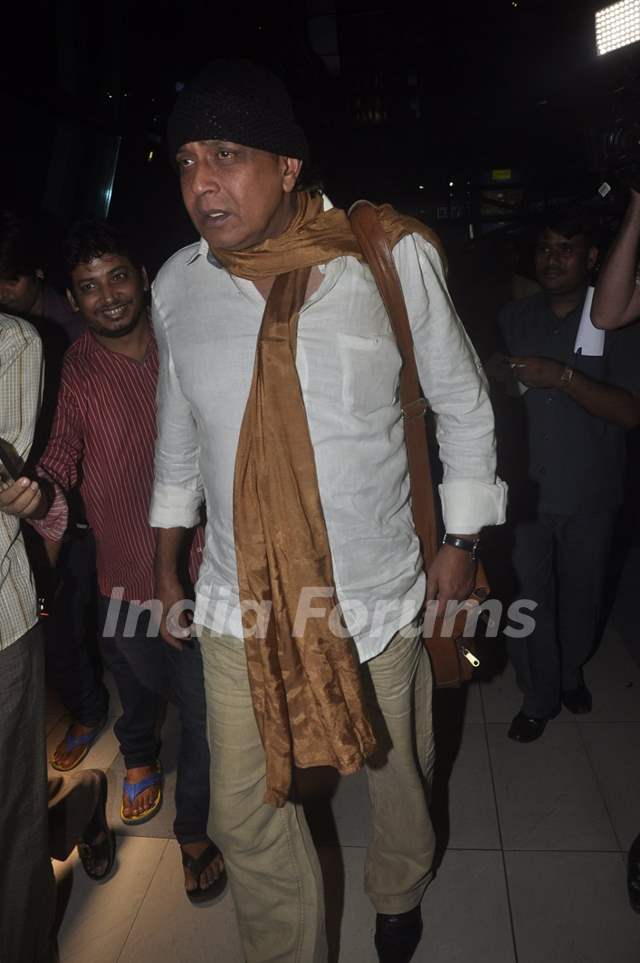 Mithun Chakraborty was snapped at airport while returning from Arpita Khan's Wedding