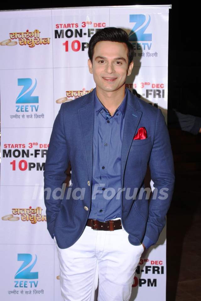 Ravish Desai poses for the media at the Launch of Satrangi Sasural