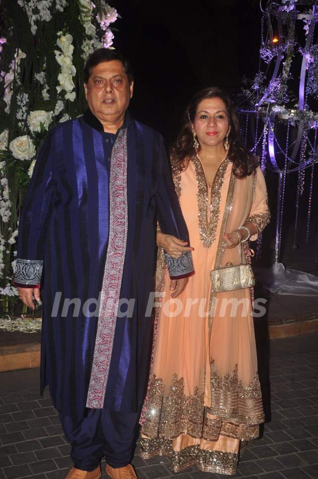 David Dhawan with wife Karuna Dhawan at the Sangeet Ceremony of Riddhi