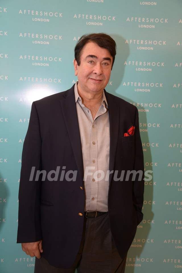 Randhir Kapoor poses for the media at After Shock's Store Launch