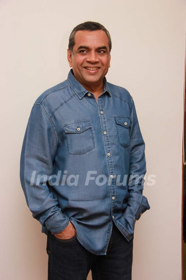 Paresh Rawal poses for the media at Narata Purohit's 4th Anniversary Bash