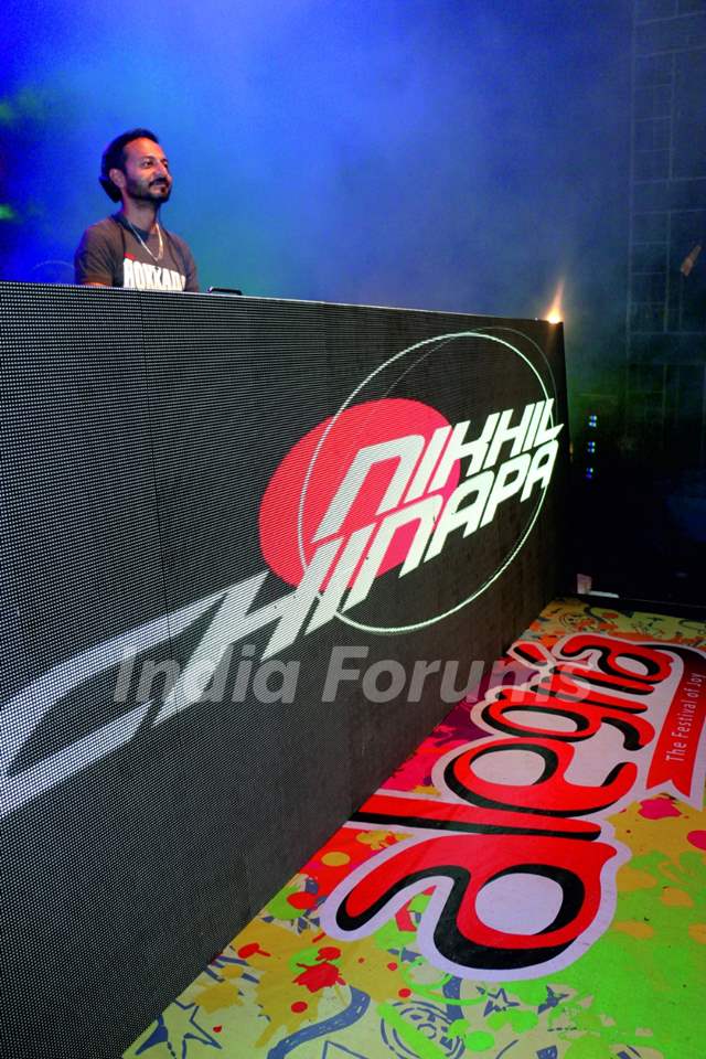Nikhil Chinapa was snapped performing at Alegria Fest