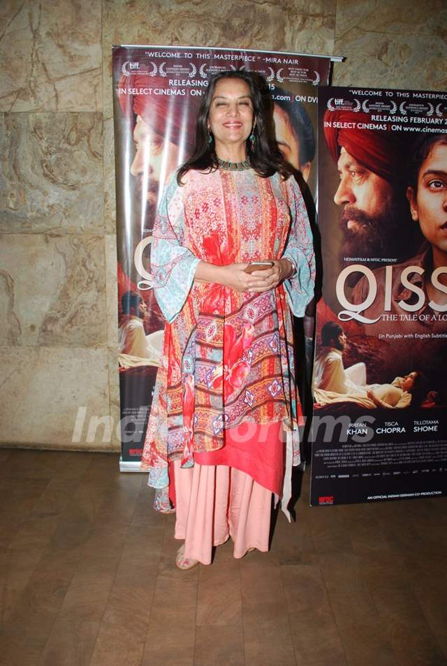 Shabana Azmi poses for the media at the Special Screening of Qissa