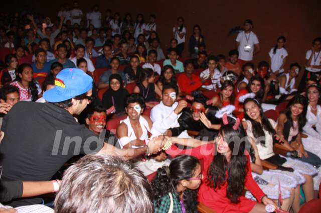 Karan Mehra interacts with fans at the Promotions of Badmashiyan