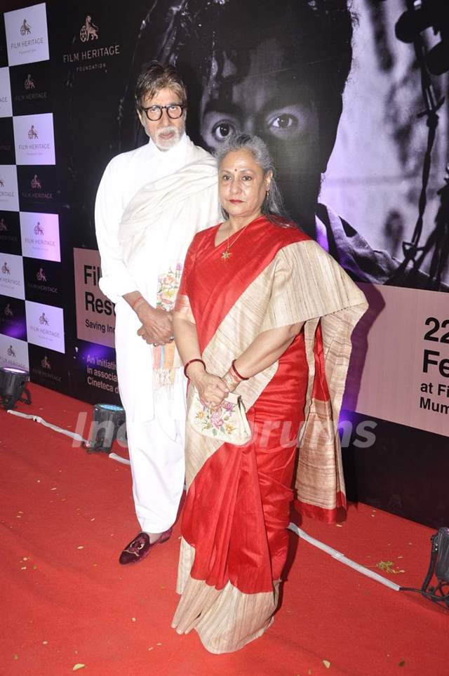 Amitabh and Jaya Bachchan at Heritage Films Foundation Event