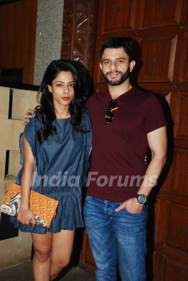 Sugandha Garg and Arjun Mathur pose for the media at the Press Conference of Coffee Bloom