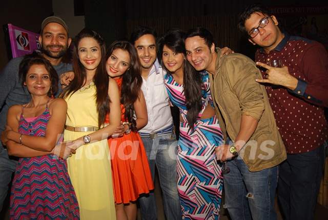 Team poses for the media at the Launch of Tere Sheher Mein