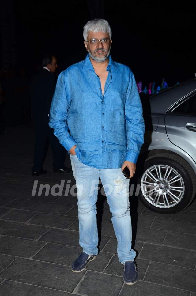 Vikram Bhatt poses for the media at Tulsi Kumar's Wedding Reception