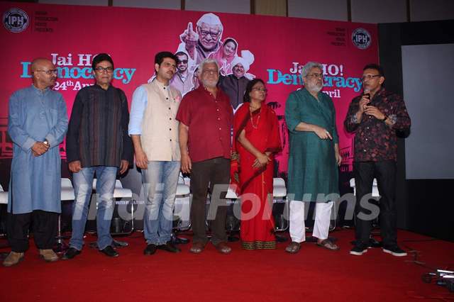 Anu Kapoor interacts with the audience at the Trailer Launch of Jai Ho Democracy