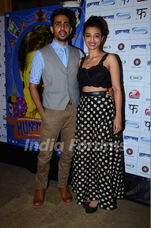 Gulshan Devaiah and Radhika Apte at the Success Bash of Hunterrr