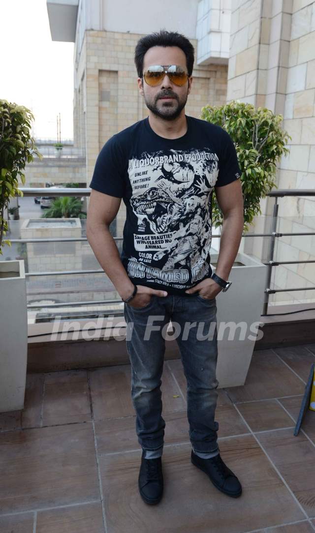 Emraan Hashmi poses for the media at the Promotions of Mr. X in Delhi