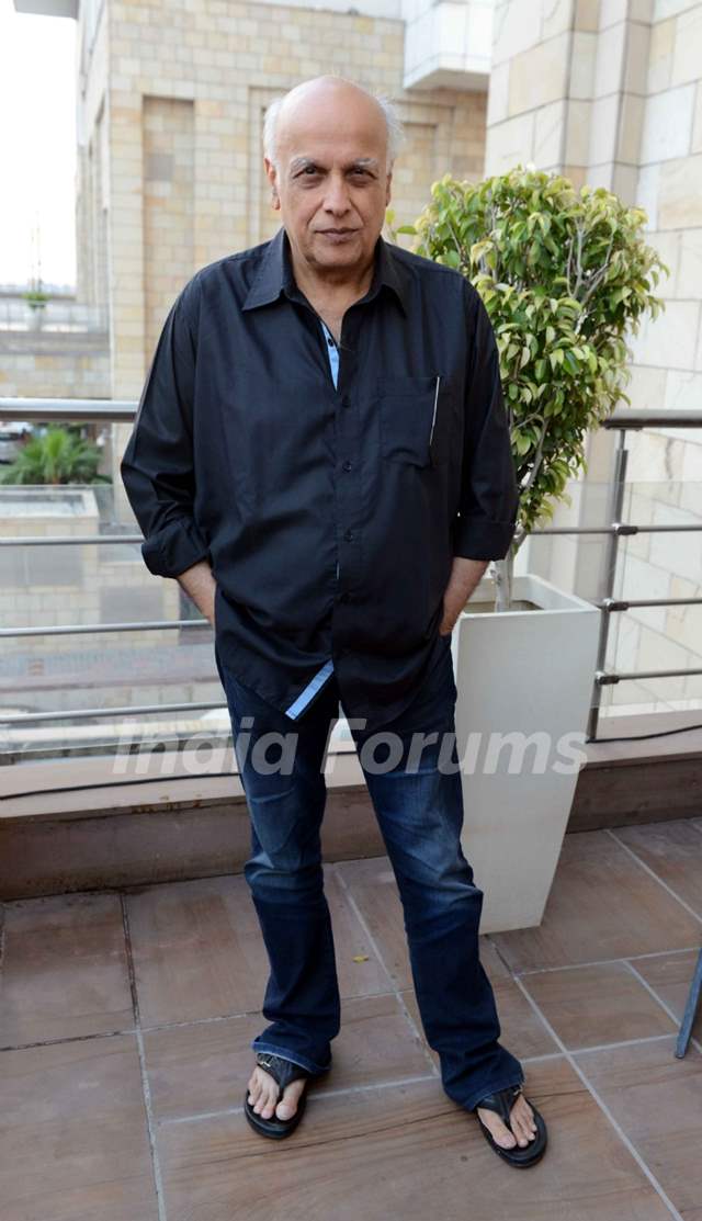 Mahesh Bhatt poses for the media at the Promotions of Mr. X in Delhi