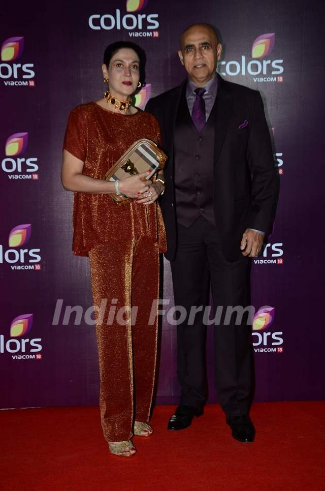 Puneet Issar withe his Wife at Color's Party