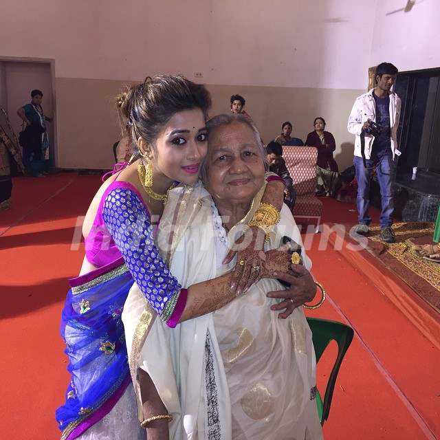 Tina Dutta with her granny