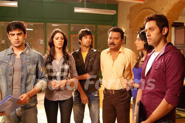 Sumit with the cast and crew of Surya The Super Cop.