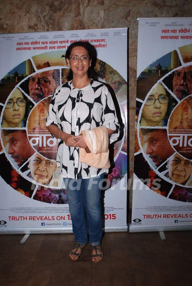 Neena Kulkarni at Screening of Marathi Movie 'Nagrik'