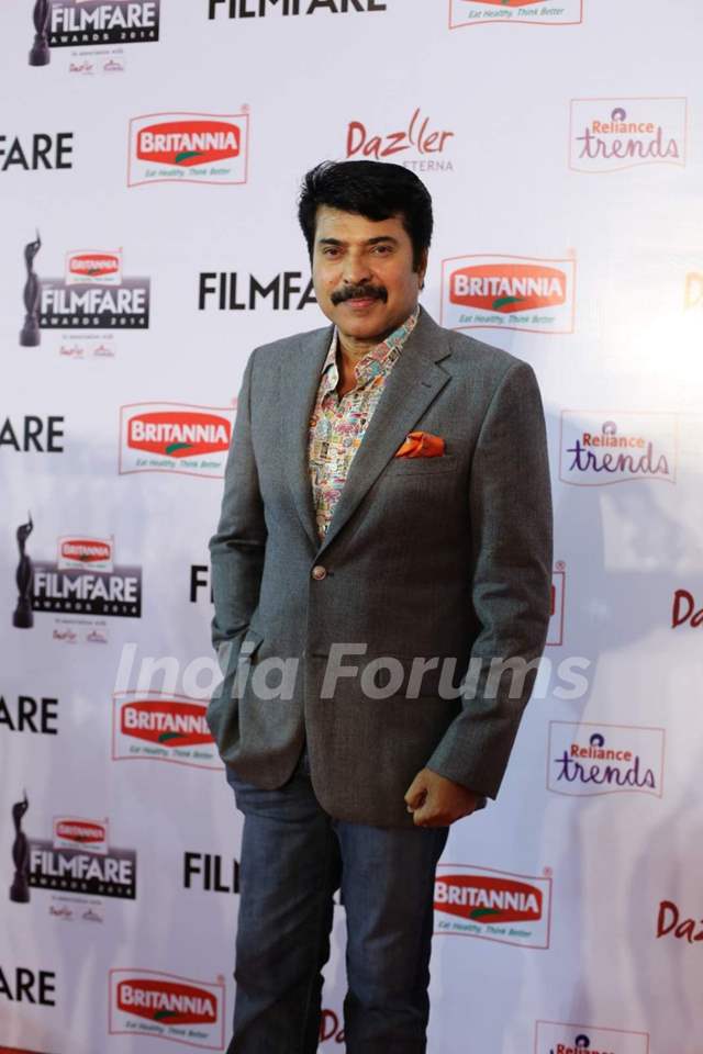 Mammootty at the 62nd South Filmfare Awards Media