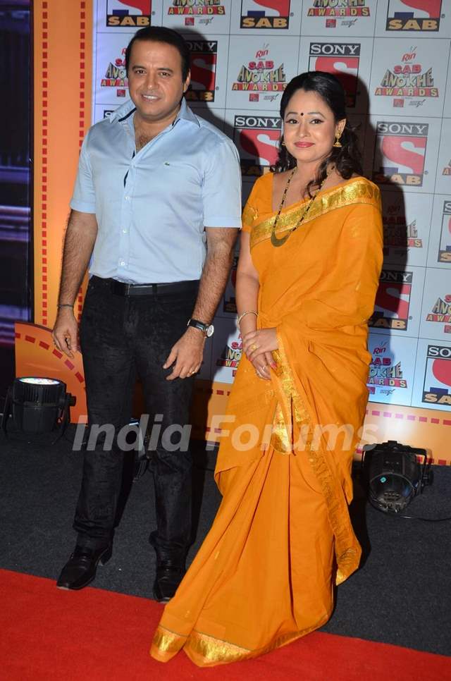 Mandar Chandwadkar and Sonalika Joshi at SAB Ke Anokhe Awards
