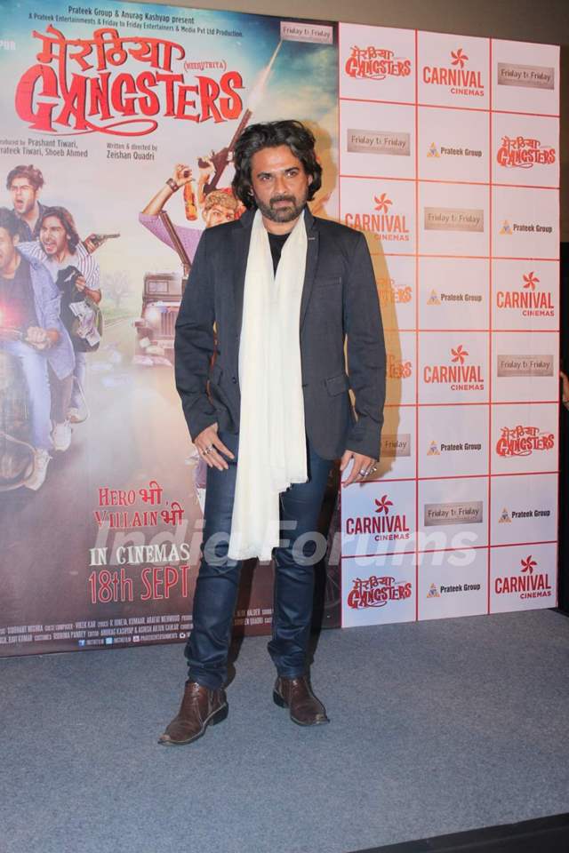 Mukul Dev poses for the media at the Trailer Launch of Meeruthiya Gangsters