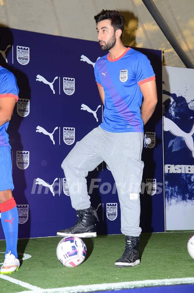 Ranbir Kapoor at Mumbai FC Tee Launch With PUMA Media