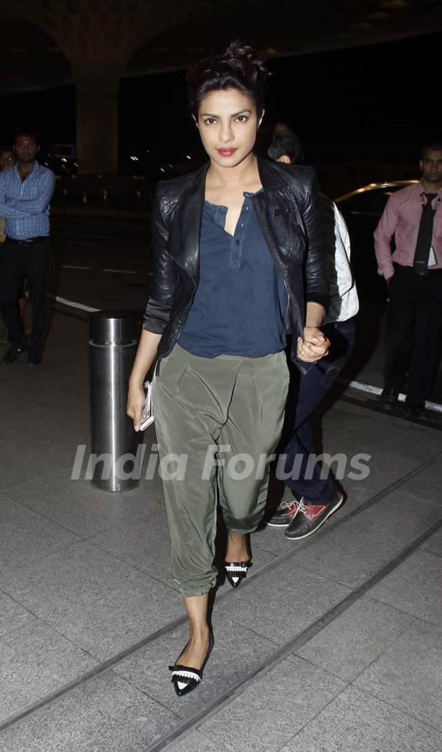 Priyanka Chopra Leaves for Quantico Shoot