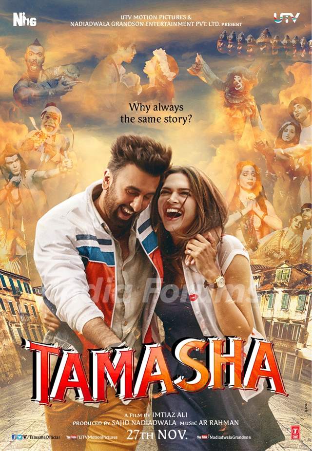 Ranbir Kapoor and Deepika Padukon in Tamasha