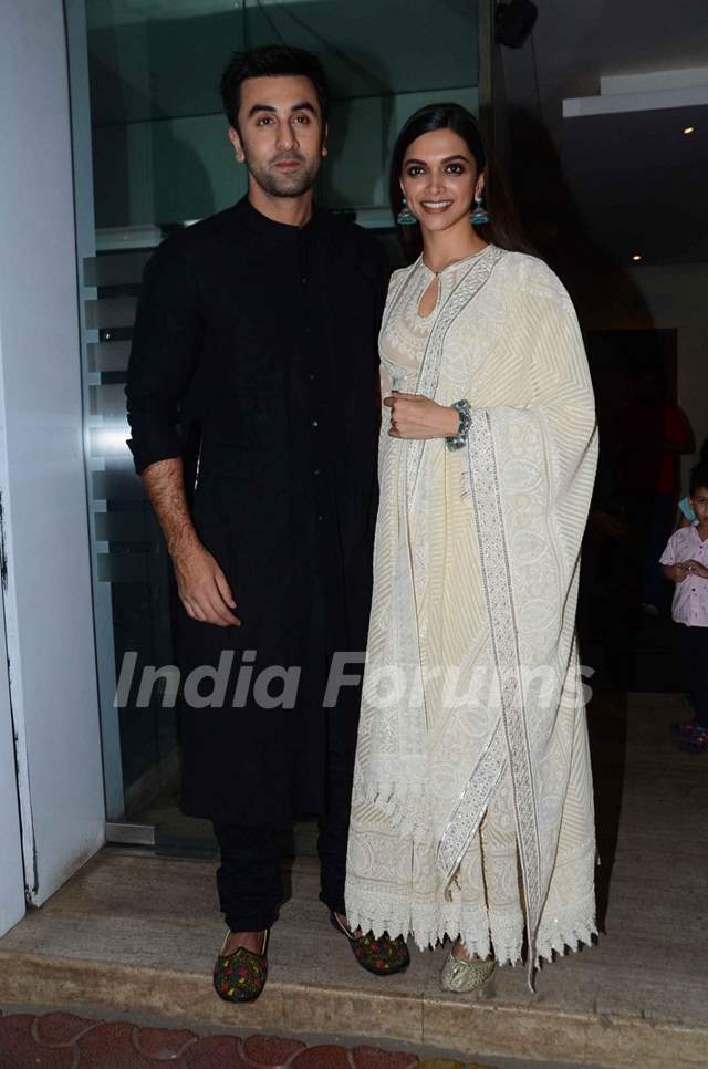 Ranbir Kapoor and Deepika Padukone at Team Tamasha's Dinner Party