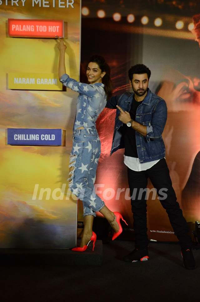 The stars of "Tamasha" at Launch of 'Tamasha Chemistry Meter'