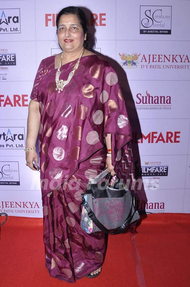 Anuradha Paudwal at Filmfare Awards - Marathi 2015