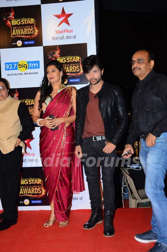 Himesh Reshammiya and Sonia Kapoor at Big Star Entertainment Awards