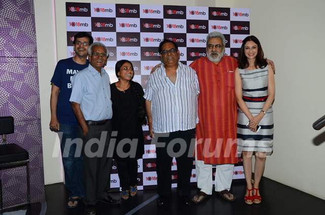 Saumya Tandon, Ranjit Kapoor, Satish Kaushik and Kundan Shah at Screening of Jaane Bhi Do Yaaro