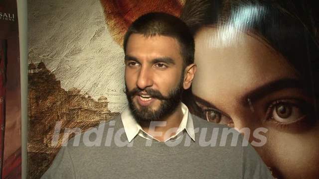 Ranveer Singh speaks on Bajirao Mastani