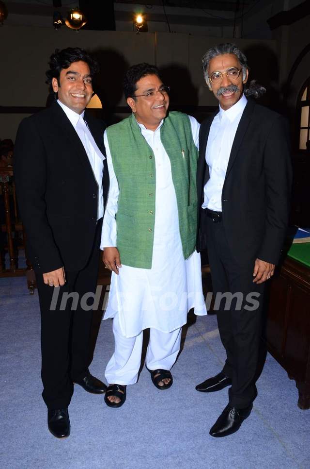 Actor Zakir Hussain, Makarand Deshpande and Ashutosh Rana at 'Chicken Curry' Film Mahurat