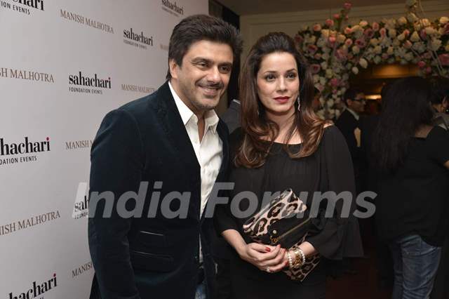 Sameer Soni And Neelam Kothari At Manish Malhotras Show For Sahachari