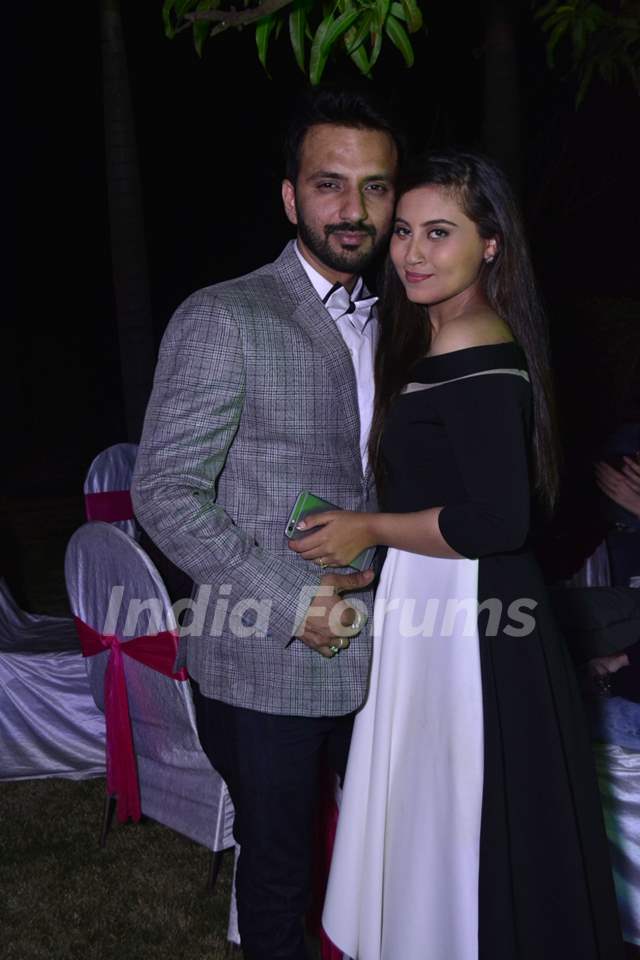 Couple Ali Merchant and Anam at Cocktail Party