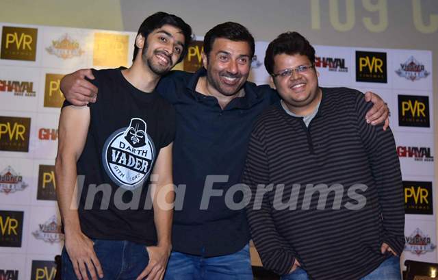 Sunny Deol , Shivam Patil and Rishabh Arora at Promotions of Ghayal Once Again in Delhi