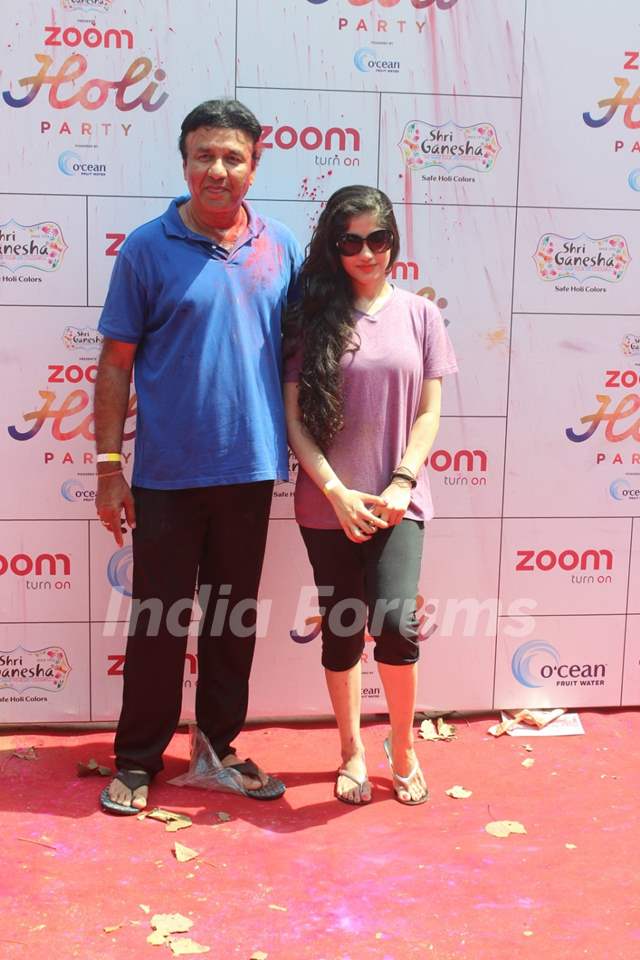 Anu Malik with Daughter Anmol Malik at Zoom Holi Party