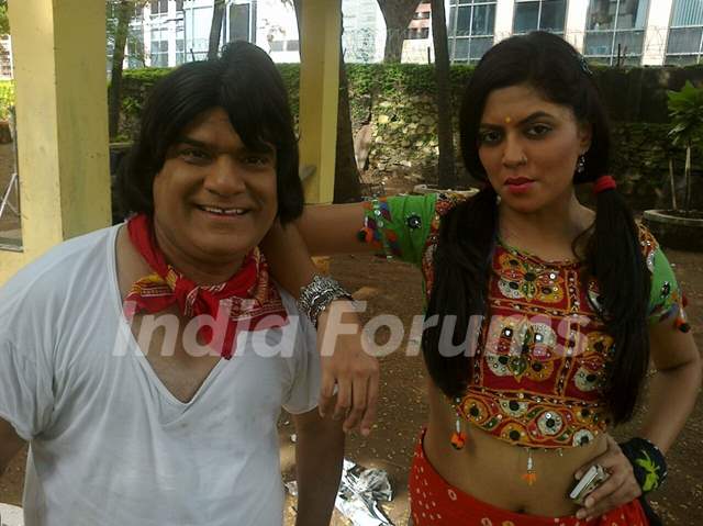 Kavita Kaushik and Gopi Bhalla in Sab TV's show F.I.R
