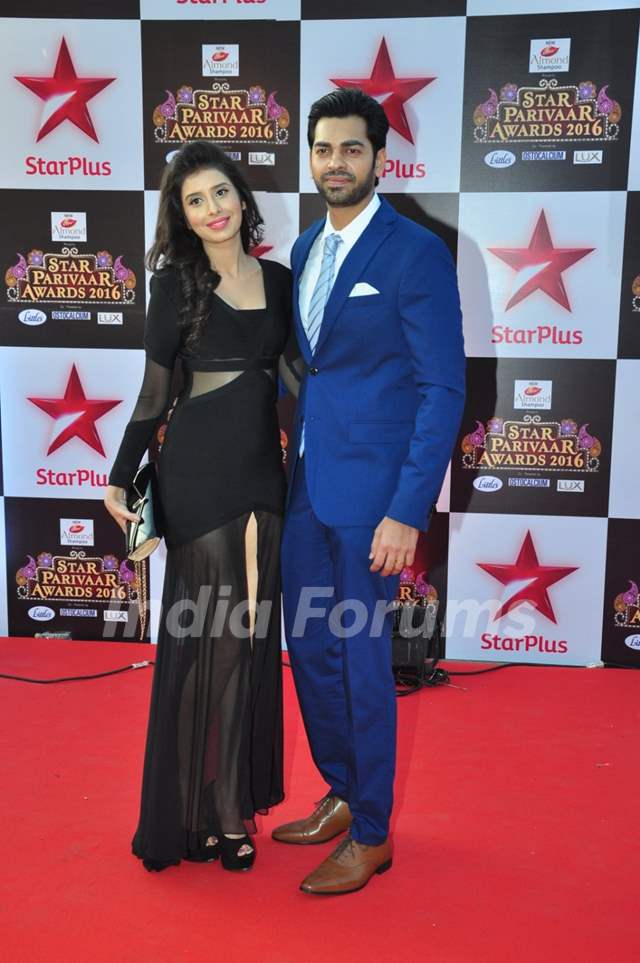 Charu Asopa and Neeraj Malviya at Star Parivar Awards Red Carpet Event