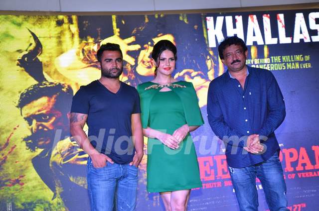 Sachin Joshi, Zarine Khan and Ram Gopal Varma at Song Launch of Veerappan 'Khallas'