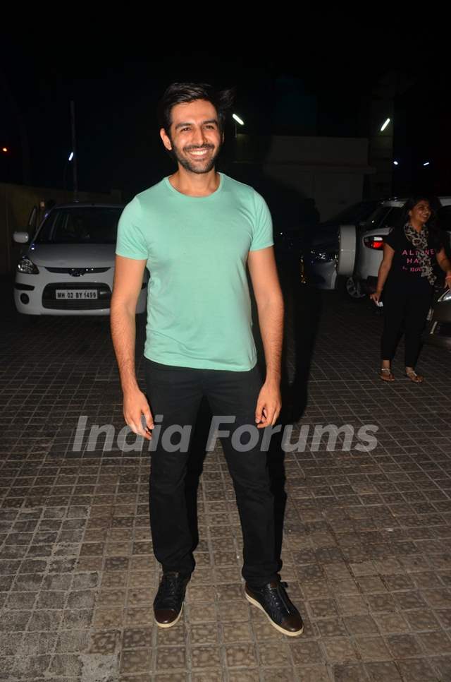 Kartik Aaryan at Special Screening of 'TE3N'