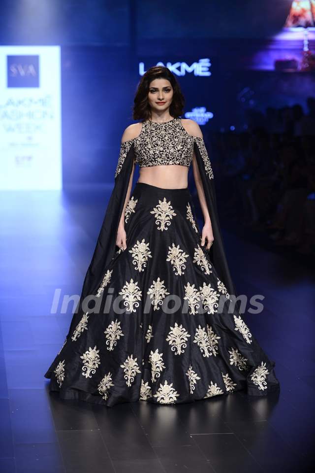 Day 5 - 'The Pretty' Prachi Desai walks the ramp at Lakme Fashion Show ...